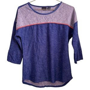 5for20 Westbound petite blue & orange 3/4 sleeve t-shirt